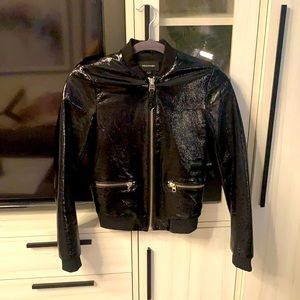 Mackage patent leather xxs biker jacket (0-2)